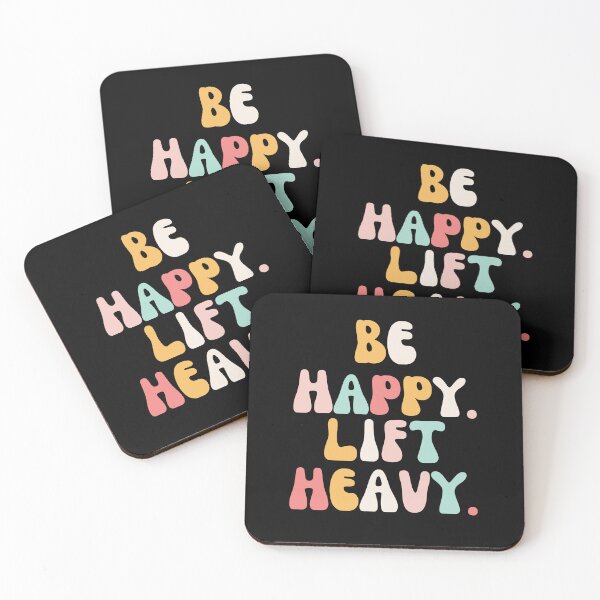 Item preview, Be happy lift heavy Women Weightlifter cute colors gym designed and sold by snowry.