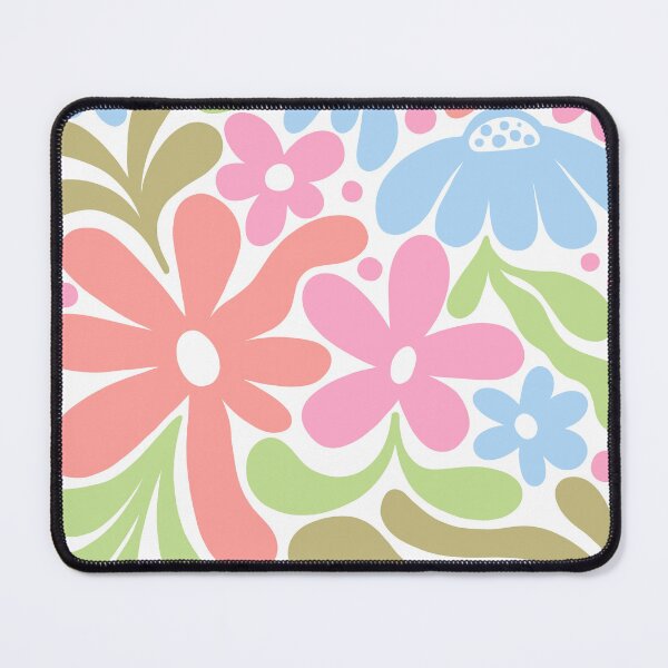 Item preview, Matisse-Inspired Daisies – Reddish Pink Blue Vector Art designed and sold by EmeraldeaArt.