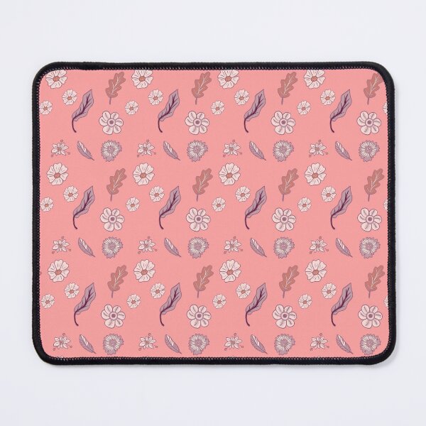 Item preview, Hand drawn pink mauve flowers and leaves designed and sold by BritishDelights.