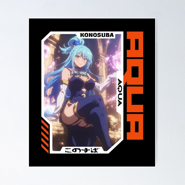 Item preview, Aqua - KonoSuba designed and sold by fractusbarnsley.