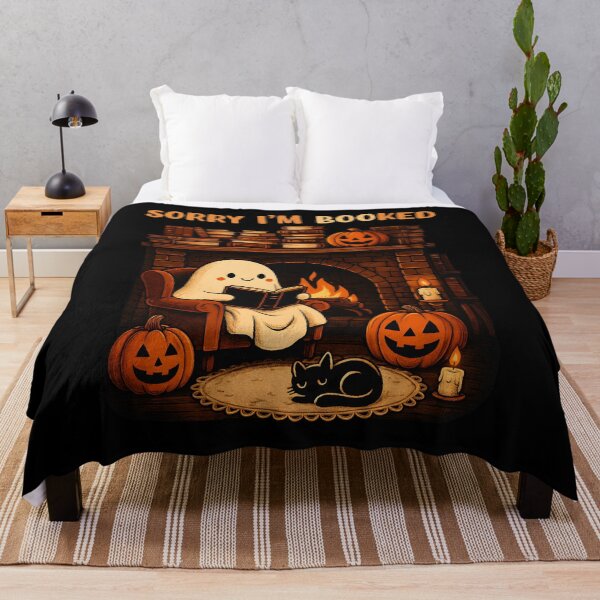 Item preview, Sorry I’m Booked Cute Ghost Reading Spooky Vibes Book Lover School Halloween   designed and sold by Bad Kitty Designz.