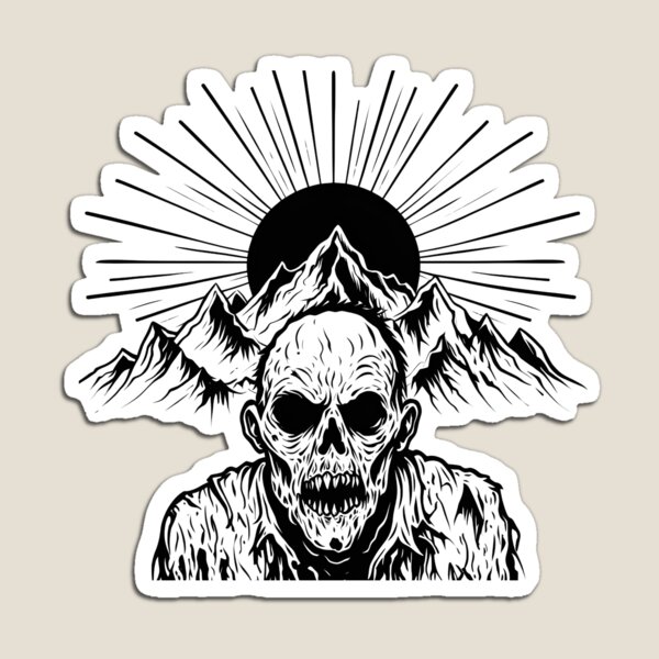 Item preview, Zombie in the Mountains during Sunrise designed and sold by NightTimeJ.