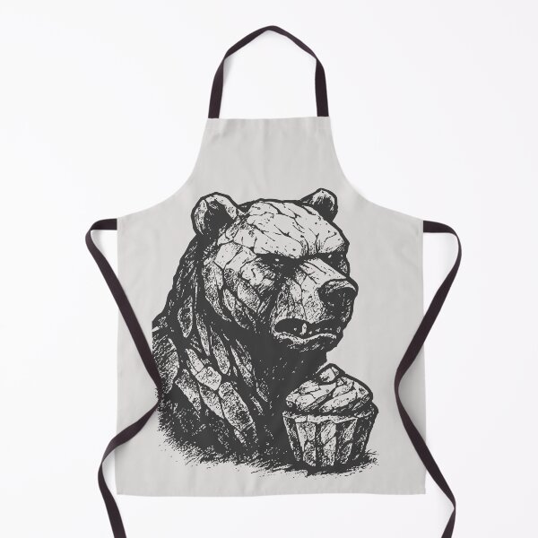 Item preview, Angry Stone Bear with a Creamy Cupcake designed and sold by SmilingAnny.
