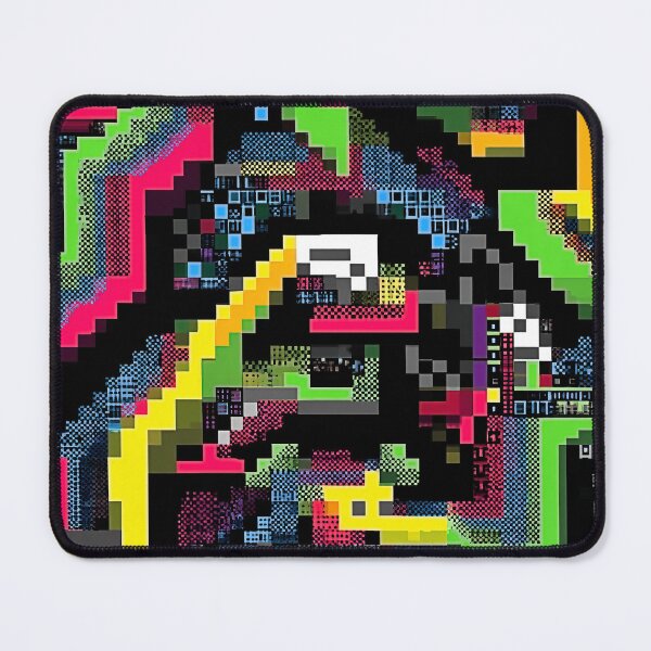 Item preview, Neon Pixel Maze – Retro Abstract Pattern designed and sold by HausKatz.
