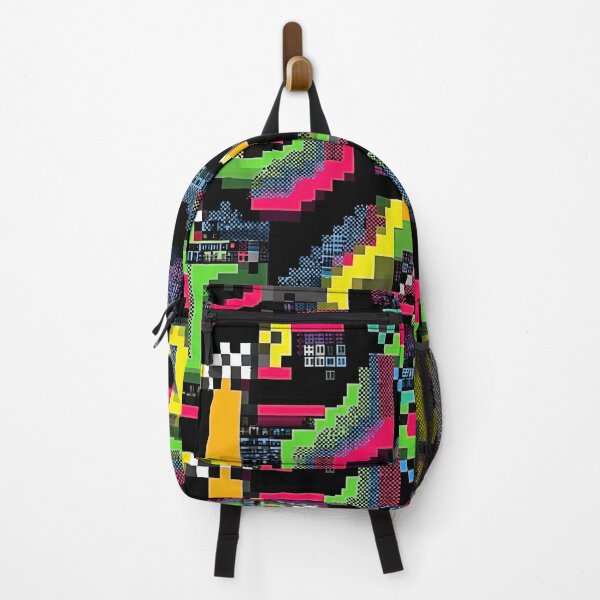 Item preview, Neon Pixel Maze – Retro Abstract Pattern designed and sold by HausKatz.