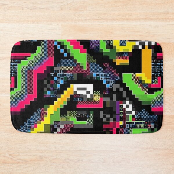 Item preview, Neon Pixel Maze – Retro Abstract Pattern designed and sold by HausKatz.