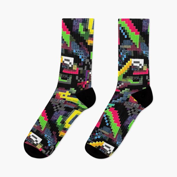 Item preview, Neon Pixel Maze – Retro Abstract Pattern designed and sold by HausKatz.