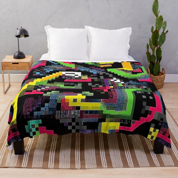 Item preview, Neon Pixel Maze – Retro Abstract Pattern designed and sold by HausKatz.