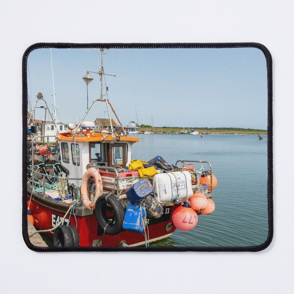 Item preview, Fishing boat moored in Wells-Next-The-Sea harbour, North Norfolk coast designed and sold by yackers1.