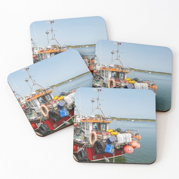 Item preview, Fishing boat moored in Wells-Next-The-Sea harbour, North Norfolk coast designed and sold by yackers1.
