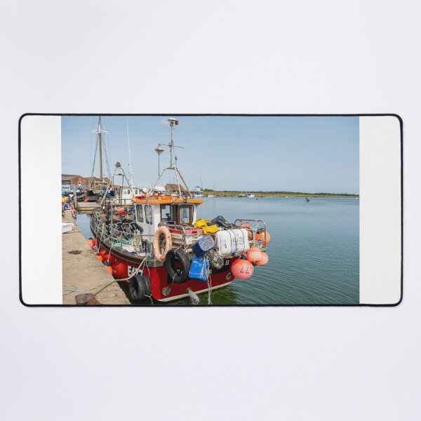 Item preview, Fishing boat moored in Wells-Next-The-Sea harbour, North Norfolk coast designed and sold by yackers1.