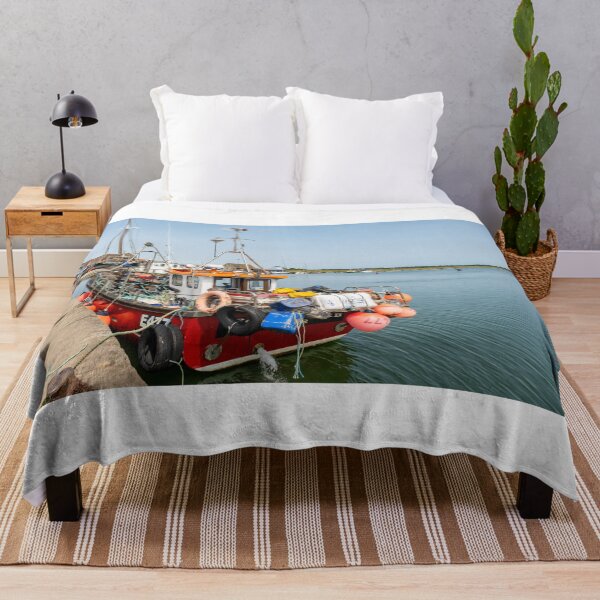 Item preview, Fishing boat moored in Wells-Next-The-Sea harbour, North Norfolk coast designed and sold by yackers1.