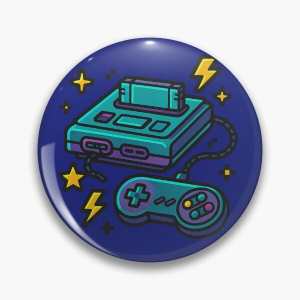 Item preview, Retro 16-Bit Console – Classic Cartridge Gaming Pixel Sticker designed and sold by KrintoryTees.