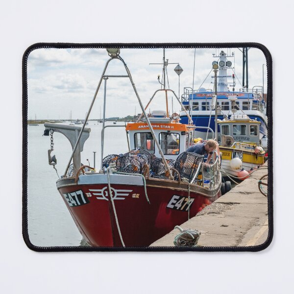 Item preview, Fishing boat moored in Wells-Next-The-Sea on the Norfolk Coast designed and sold by yackers1.
