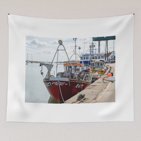 Item preview, Fishing boat moored in Wells-Next-The-Sea on the Norfolk Coast designed and sold by yackers1.