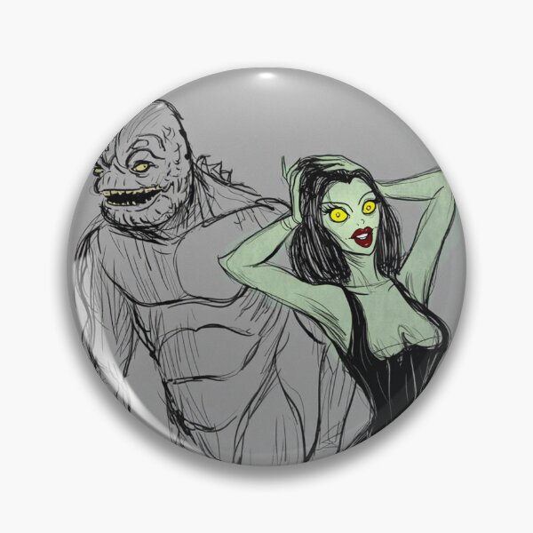 Item preview, The creature from the black lagoon and his bride illustration designed and sold by Vintage Designs +.