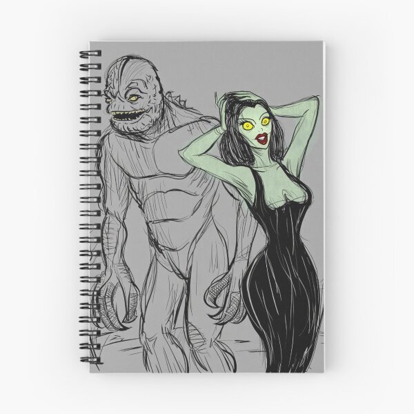 Item preview, The creature from the black lagoon and his bride illustration designed and sold by Vintage Designs +.