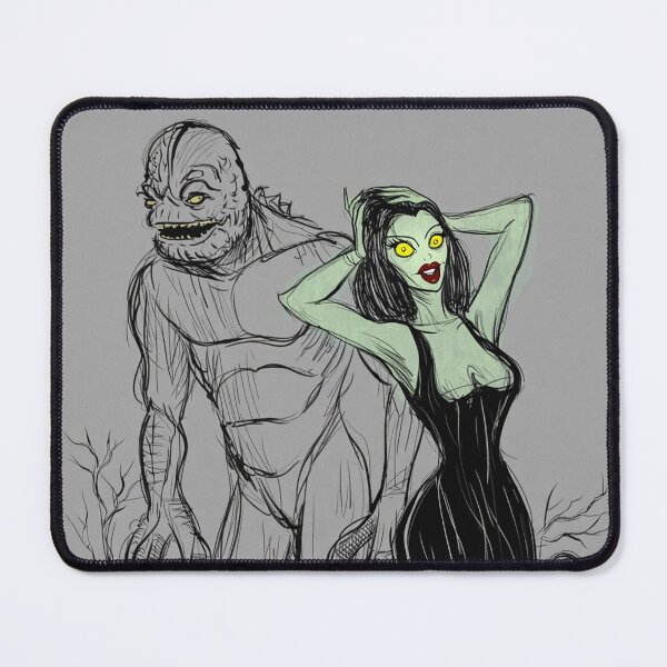Item preview, The creature from the black lagoon and his bride illustration designed and sold by Vintage Designs +.