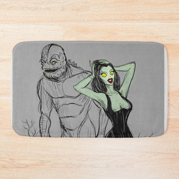 Item preview, The creature from the black lagoon and his bride illustration designed and sold by Vintage Designs +.