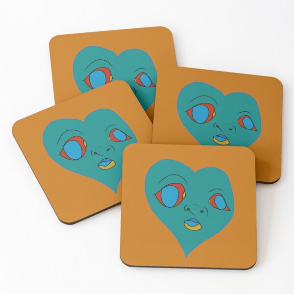 Item preview, Abstract Blue Heart Face designed and sold by rynessazorsyth.