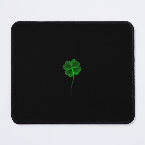 Item preview, Glowing Four-Leaf Clover in Darkness – Magical Green Light Luck Symbol designed and sold by PixelVibe782.