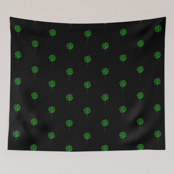 Item preview, Glowing Four-Leaf Clover in Darkness – Magical Green Light Luck Symbol designed and sold by PixelVibe782.