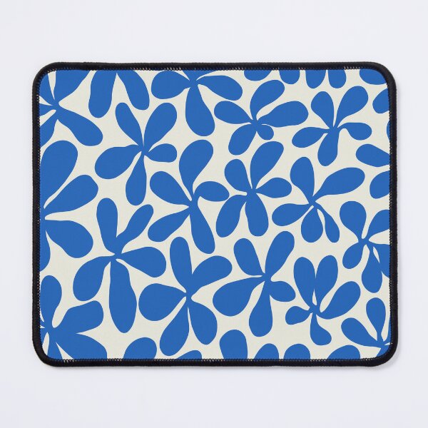 Item preview, Retro Matisse-Inspired Daisies – Blue and White designed and sold by EmeraldeaArt.