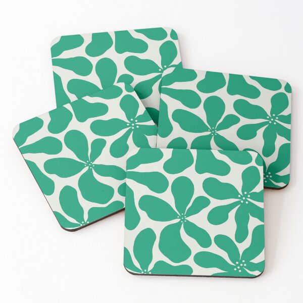 Item preview, Retro Matisse-Inspired Daisies – Pastel Green designed and sold by EmeraldeaArt.