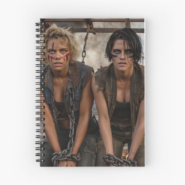 Item preview, Two captive fantasy post apocalyptic warrior women illustration designed and sold by Vintage Designs +.