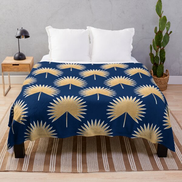 Item preview, Palm Springs - faux gold foil - navy designed and sold by Shelley Winters.