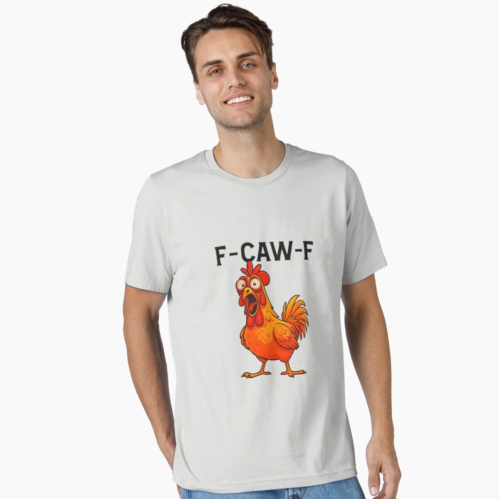 F-CAW-F Screaming Chicken | Funny Farm Animal Art Zipped Hoodie