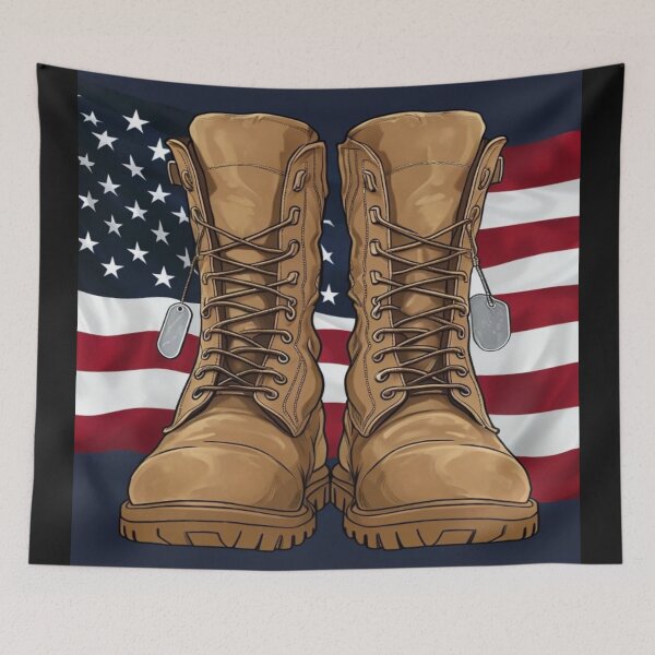 Item preview, Flag with military Boots designed and sold by PhansCustoms.