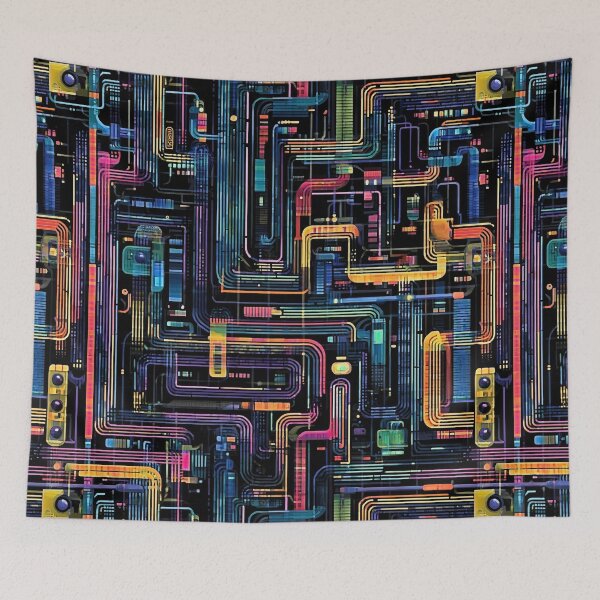 Item preview, Retro Circuit Board Pattern - Gaming Aesthetic designed and sold by HausKatz.