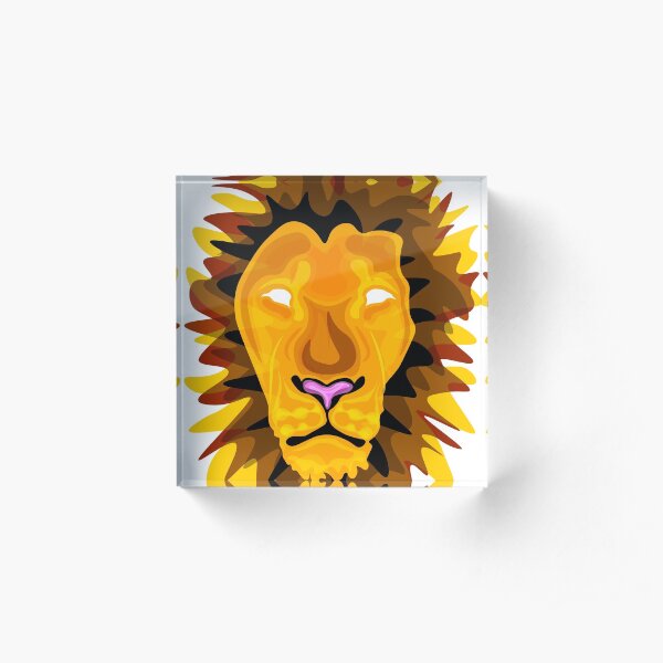 Lion Acrylic Block