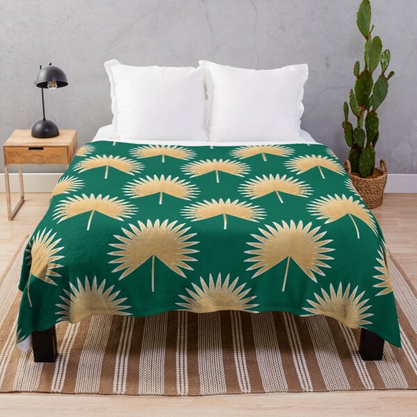 Item preview, Palm Springs - faux gold foil - emerald green designed and sold by Shelley Winters.