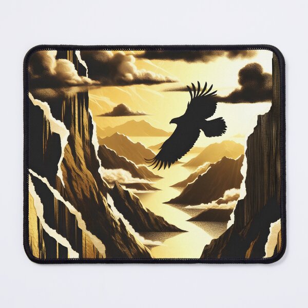 Item preview, Torn Paper Eagle and Cliffs, Ai Generated Art  designed and sold by ACC .