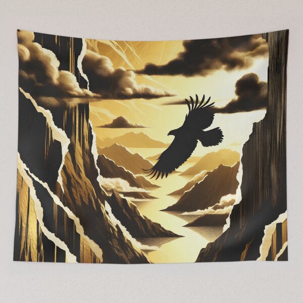 Item preview, Torn Paper Eagle and Cliffs, Ai Generated Art  designed and sold by ACC .