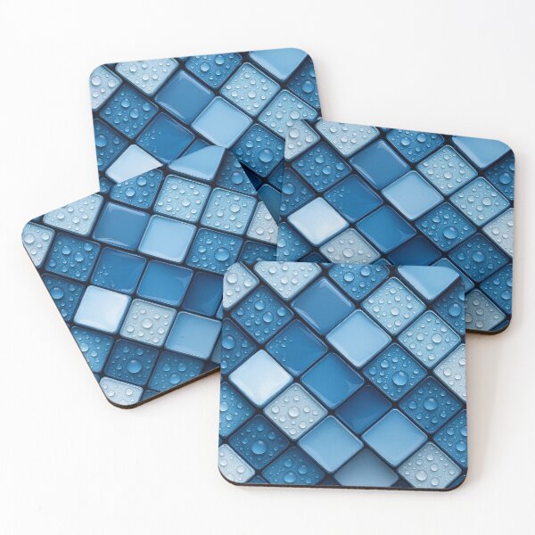 Item preview, Aqua Tiles designed and sold by Kaleidoscope Print.
