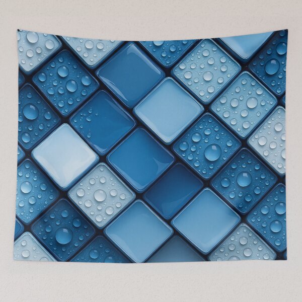 Item preview, Aqua Tiles designed and sold by Kaleidoscope Print.