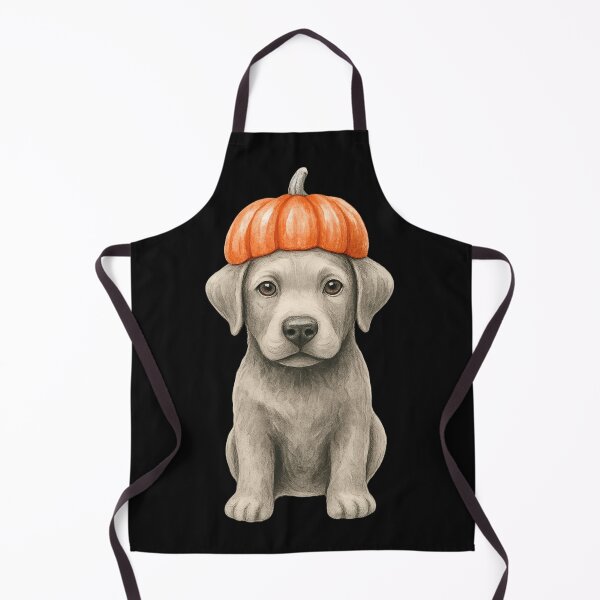 Item preview, Silver Labrador Puppy Pumpkin Fall Watercolor designed and sold by One Pine Designs.
