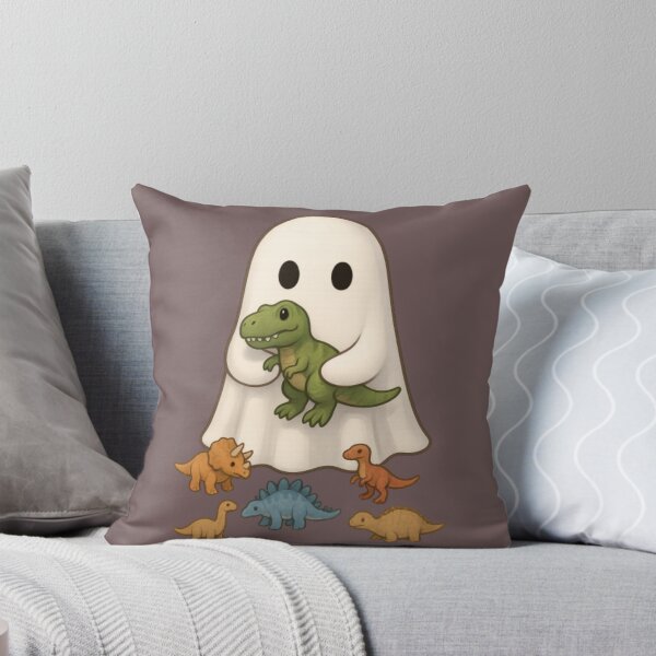 Item preview, Cute Ghost Holding Dinosaur  designed and sold by AnotherFemaleHuman.