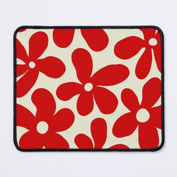 Item preview, Retro Matisse-Inspired Daisies – Bold Red designed and sold by EmeraldeaArt.