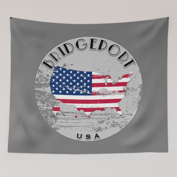 Item preview, Bridgeport United States of America Flag Worn  designed and sold by World Designs.