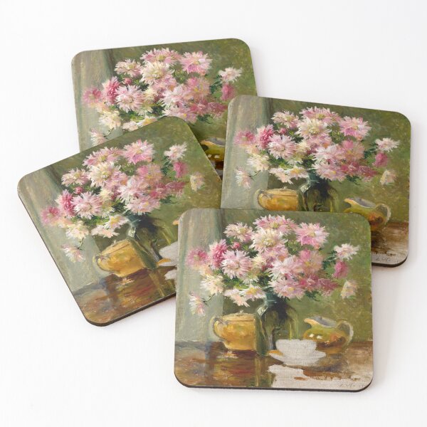 Item preview, Pink Chrysanthemums – Chrysanthemums on the Table – Lily Walther 1925// Public Domain designed and sold by Vernissage-dart.