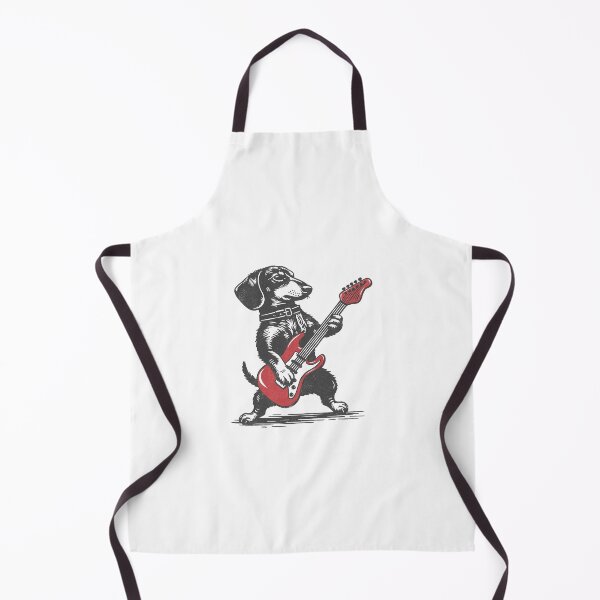 Item preview, vintage dachshund weenie playing guitar designed and sold by queenzoid.