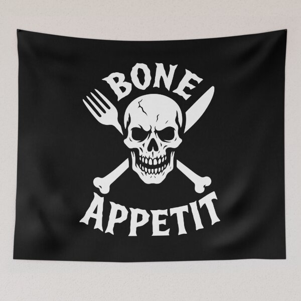 Item preview, Bone Appétit Skull Funny Halloween designed and sold by SnappyPNG.
