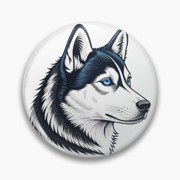 Item preview, Husky Head Illustration designed and sold by Broxui.