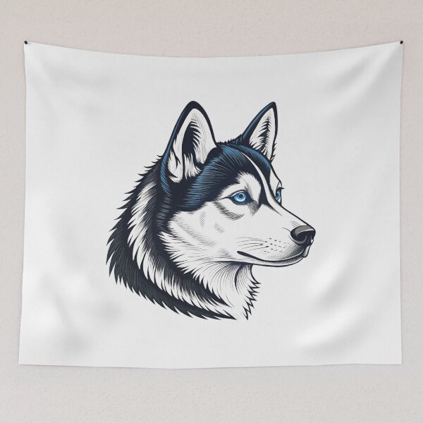 Item preview, Husky Head Illustration designed and sold by Broxui.