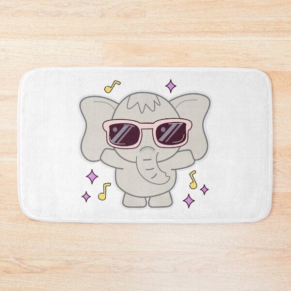 Item preview, Baby Elephant Dancing with Pink Sunglass and Musical Note designed and sold by NAMITRA.