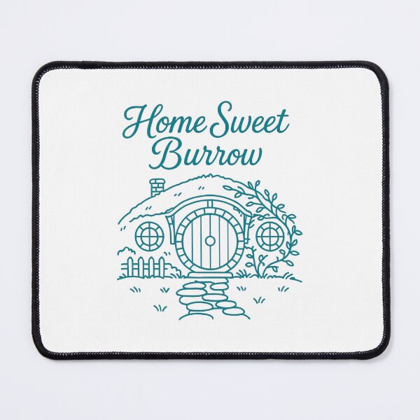 Item preview, Home Sweet Burrow – Cozy Earth-House Round Door Cottagecore Line Art - Fantasy designed and sold by Fenay Designs.